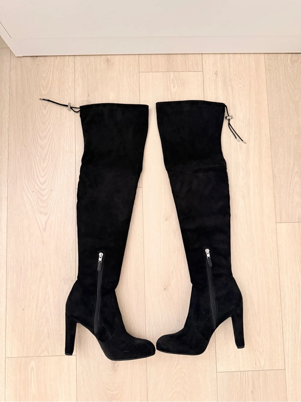 Sam Edelman Black Over-the-Knee Faux Suede Boots